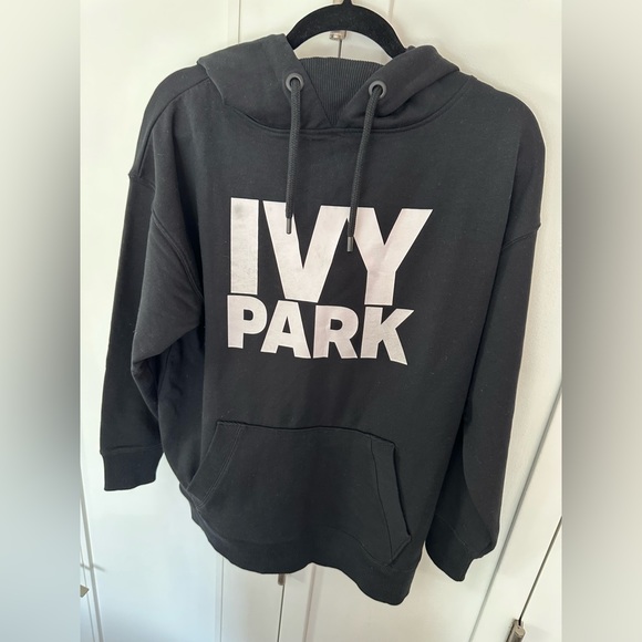 SOLD! IVY PARK Black hoodie Essential Logo Cotton New Without Tag Size S - Picture 13 of 15